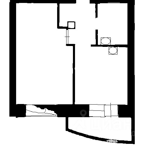 Планировка этой квартиры по данным Циан