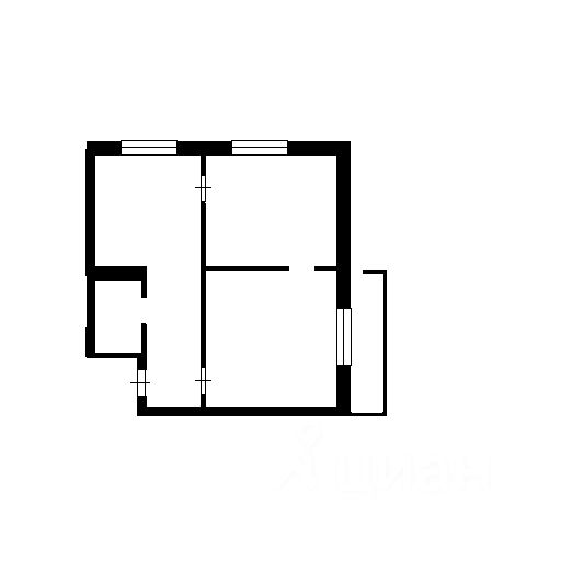 Планировка этой квартиры по данным Циан
