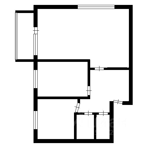 Планировка этой квартиры по данным Циан