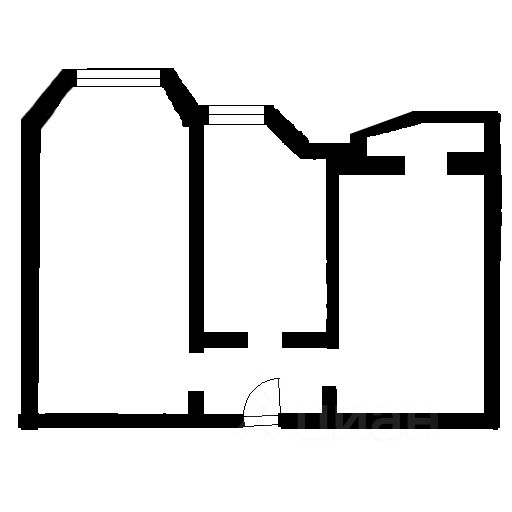 Планировка этой квартиры по данным Циан