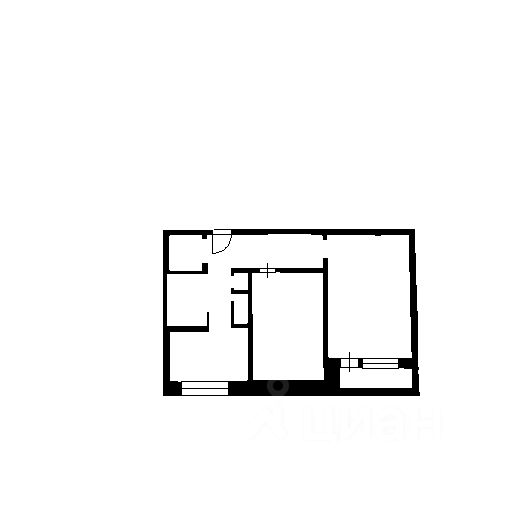 Планировка этой квартиры по данным Циан