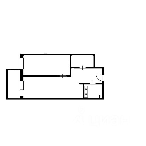 Планировка этой квартиры по данным Циан