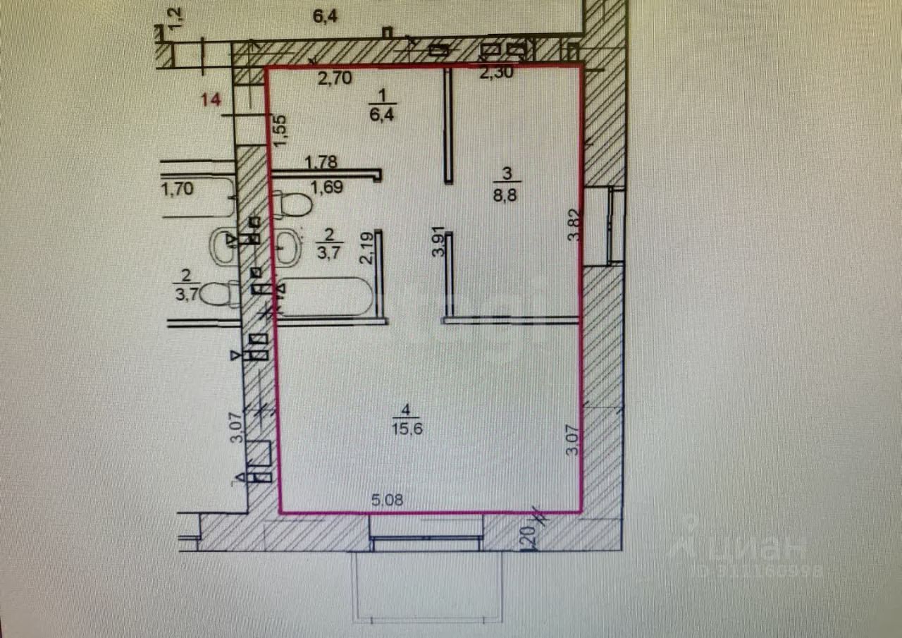 Продается1-комн.квартира,34,5м²