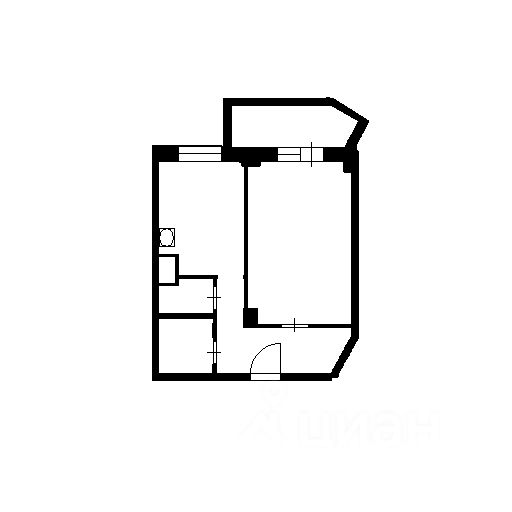 Планировка этой квартиры по данным Циан