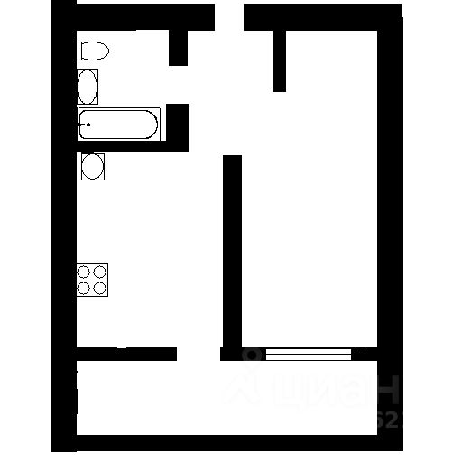 Планировка этой квартиры по данным Циан