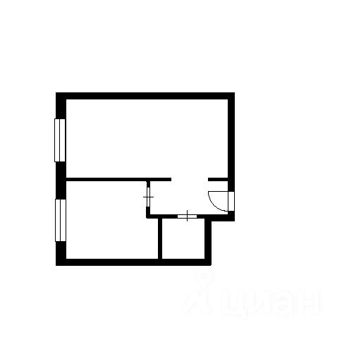 Планировка этой квартиры по данным Циан