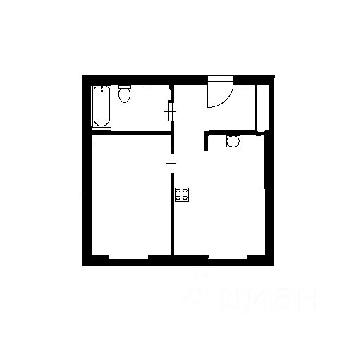 Планировка этой квартиры по данным Циан