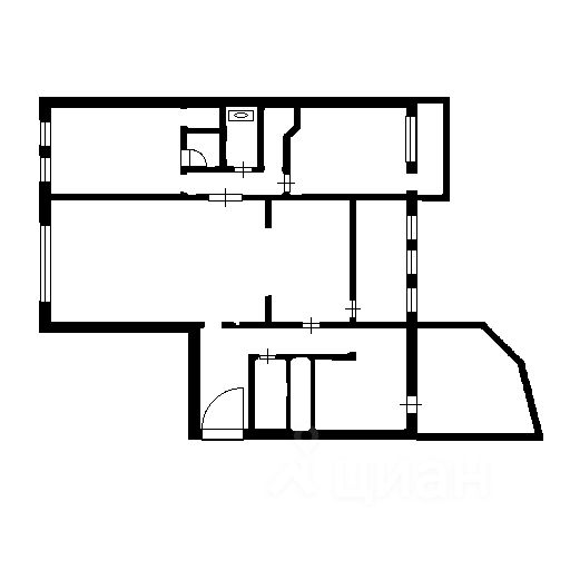 Планировка этой квартиры по данным Циан