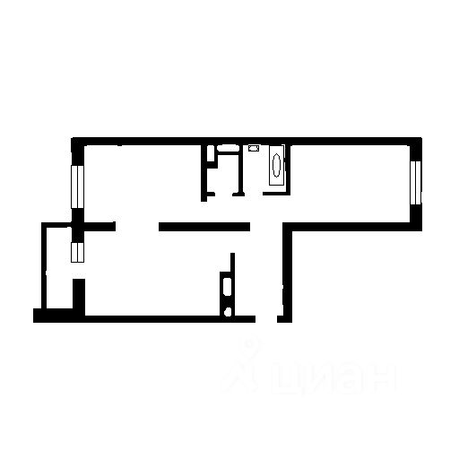 Планировка этой квартиры по данным Циан