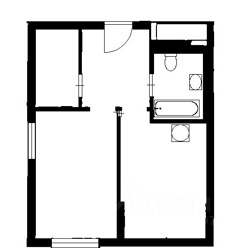 Планировка этой квартиры по данным Циан