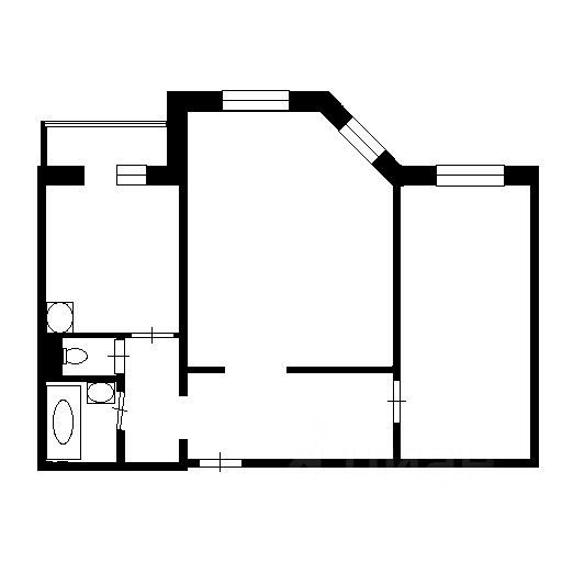 Планировка этой квартиры по данным Циан
