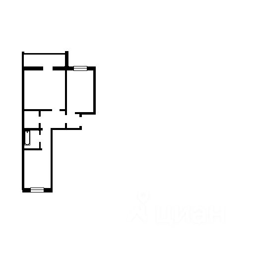 Планировка этой квартиры по данным Циан