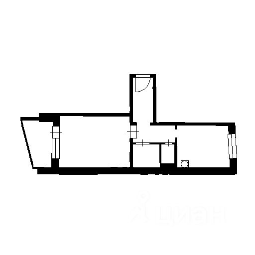 Планировка этой квартиры по данным Циан