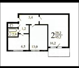 2-комн.кв., 47 м², этаж 5