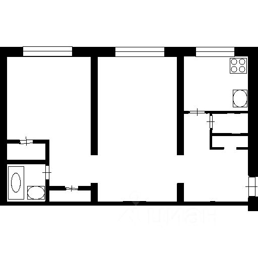 Планировка этой квартиры по данным Циан