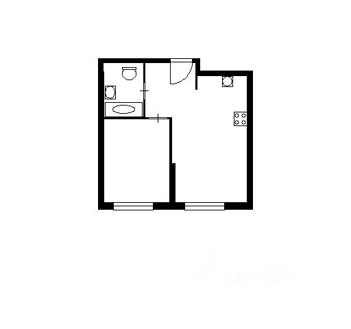1-комн., 40 м², 7/34 этаж