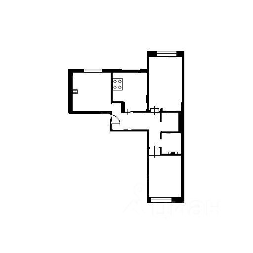 Планировка этой квартиры по данным Циан