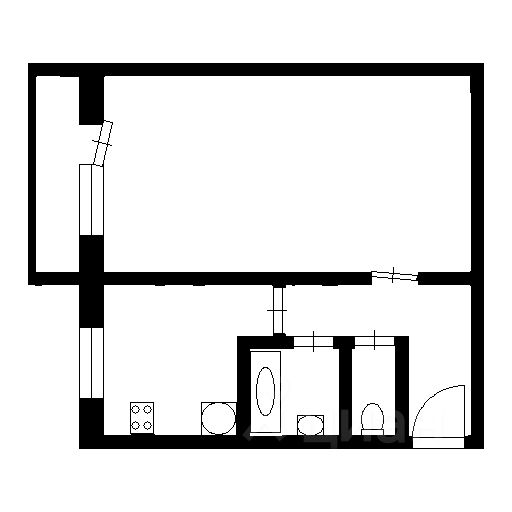 Планировка этой квартиры по данным Циан