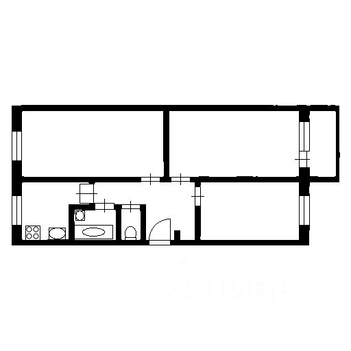 Планировка этой квартиры по данным Циан
