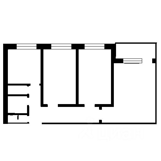 Планировка этой квартиры по данным Циан