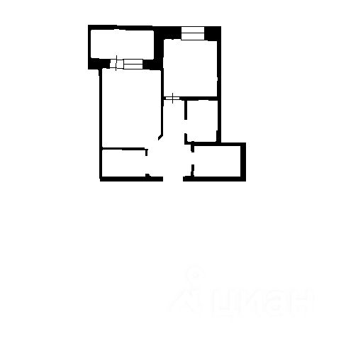 Планировка этой квартиры по данным Циан