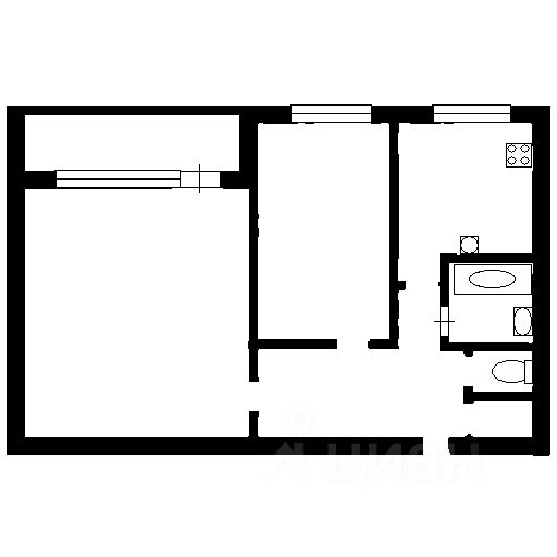Планировка этой квартиры по данным Циан