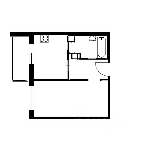 Планировка этой квартиры по данным Циан
