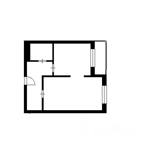 Планировка этой квартиры по данным Циан