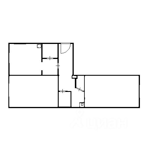 Планировка этой квартиры по данным Циан