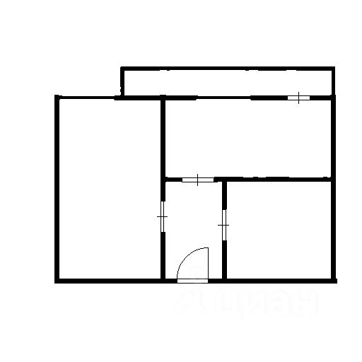 Планировка этой квартиры по данным Циан