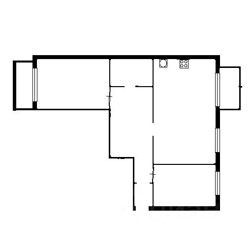 Планировка этой квартиры по данным Циан