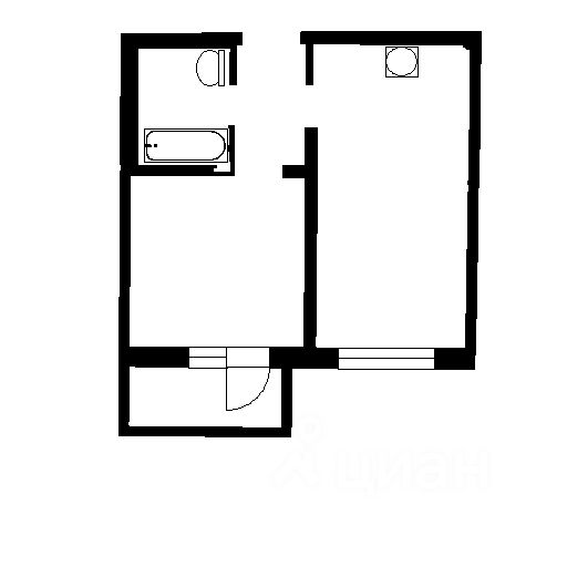 Планировка этой квартиры по данным Циан