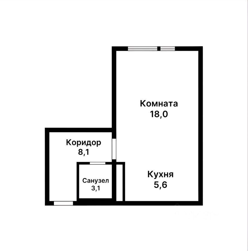 Планировка этой квартиры по данным Циан