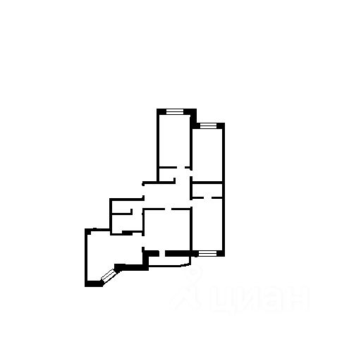 Планировка этой квартиры по данным Циан
