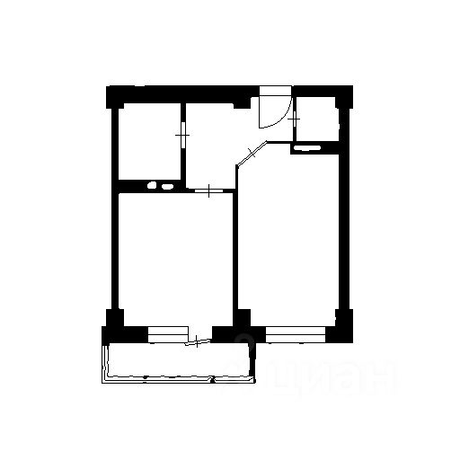Планировка этой квартиры по данным Циан