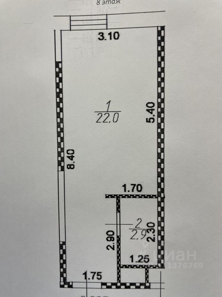 Продаетсястудия,24м²