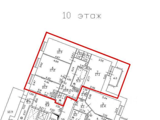 3-комн., 79 м², 10/22 этаж