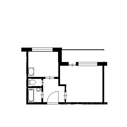 Планировка этой квартиры по данным Циан