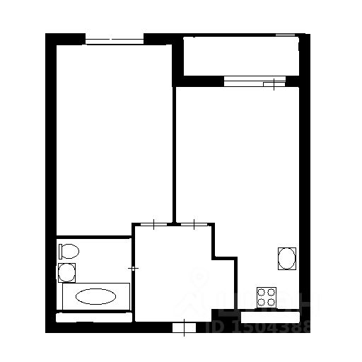 Планировка этой квартиры по данным Циан
