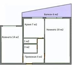 2-комн.кв., 47 м², этаж 4