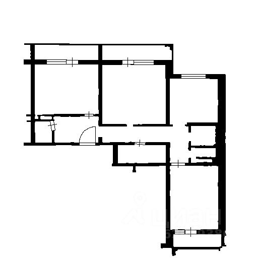 Планировка этой квартиры по данным Циан