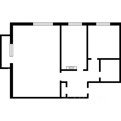 Планировка этой квартиры по данным Циан