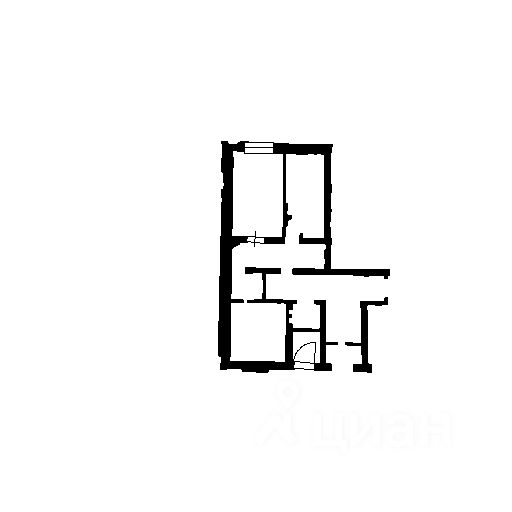Планировка этой квартиры по данным Циан