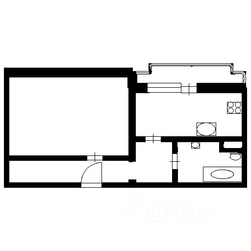 Планировка этой квартиры по данным Циан