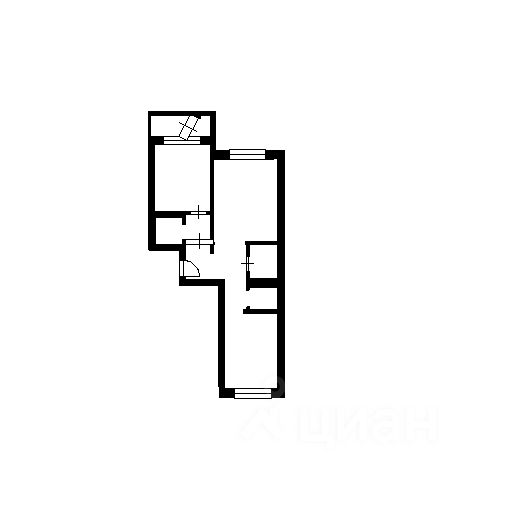 Планировка этой квартиры по данным Циан