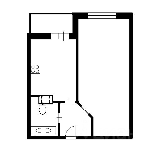 Планировка этой квартиры по данным Циан
