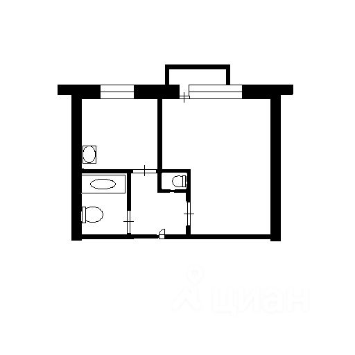 Планировка этой квартиры по данным Циан