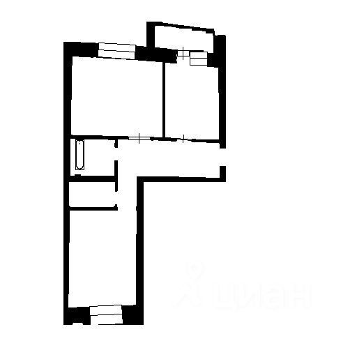 Планировка этой квартиры по данным Циан