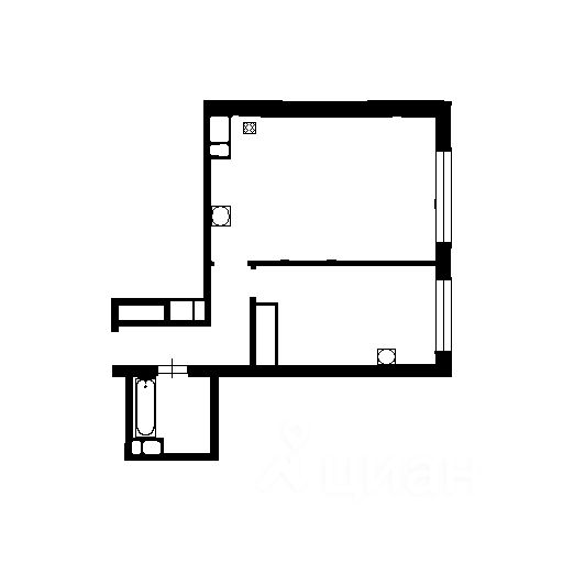 Планировка этой квартиры по данным Циан