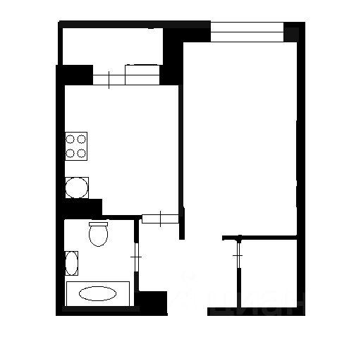 Планировка этой квартиры по данным Циан
